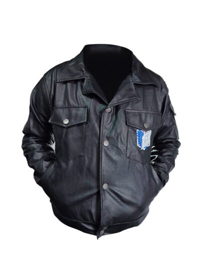 Chaqueta Cosplay Del Anime Shingeki No Kyojin Attack Titan hombre color cafe