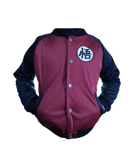 chaquete dragon ball color vino tinto hombre